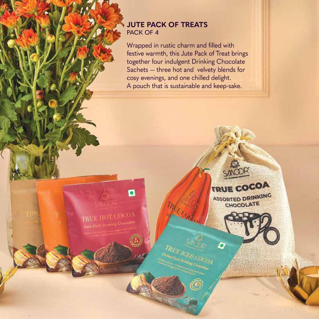 Rustic Corporate Gift : Jute Pack with Gourmet Cocoa